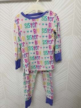 Sophia Rose Big Sister Bamboo Viscose 2-Piece Pajama Set 18-24M